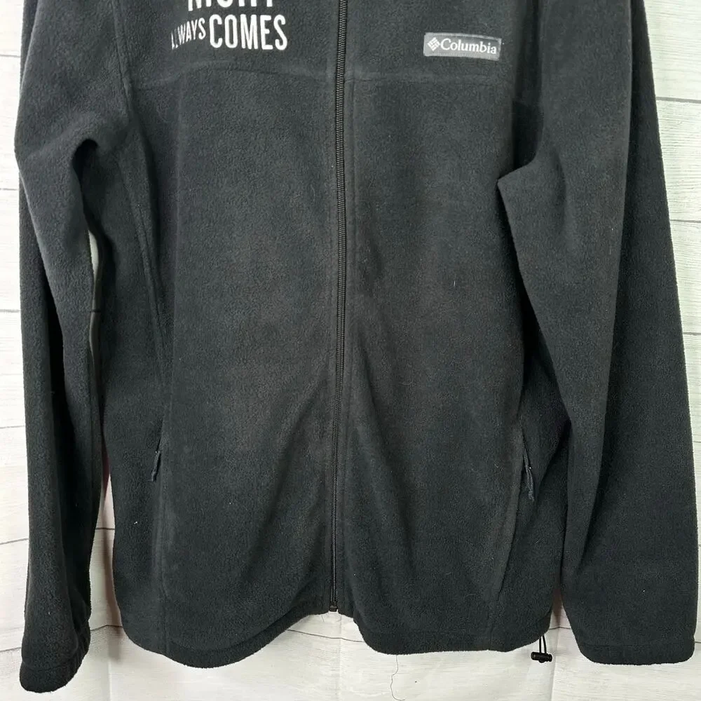 Columbia Mens size L Steens Mountain Full Zip Hoodie Jacket Night Always Comes